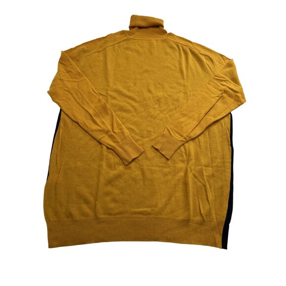 MOS Edition Seoul Korea Turtleneck Sweater Dress in Blue/Yellow - Picture 2 of 5